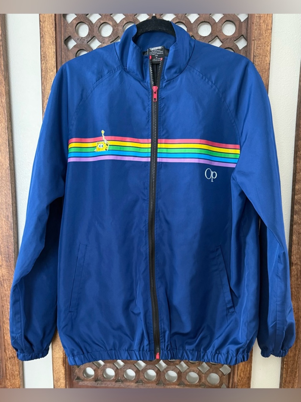 OP Ocean Pacific SpongeBob SquarePants Windbreaker Jacket Med